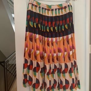 J Crew Midi Pleated Skirt